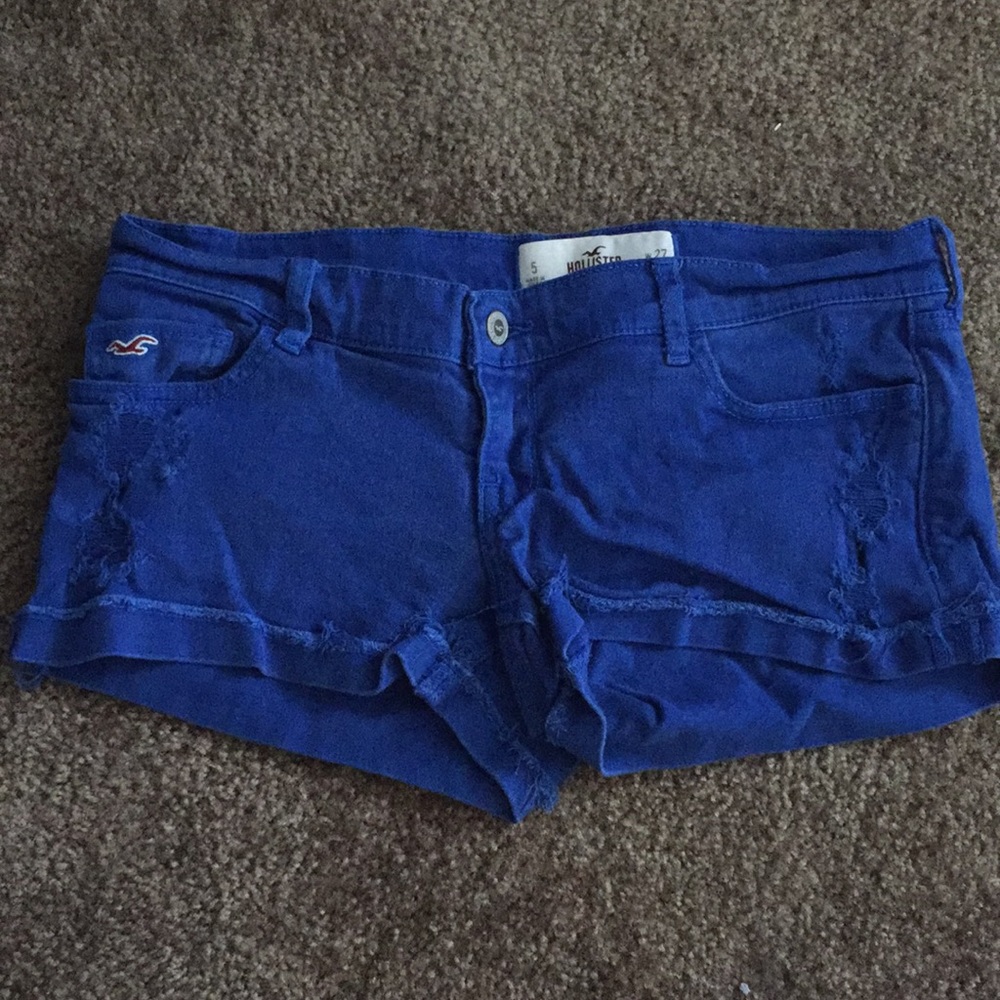Hollister blue denim shorts